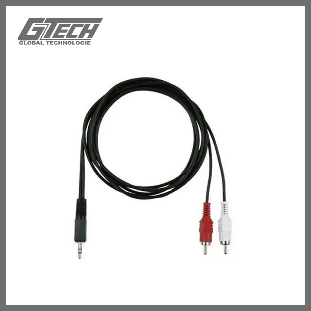 CÂBLE JACK VERS RCA 1.5 M - NOIR