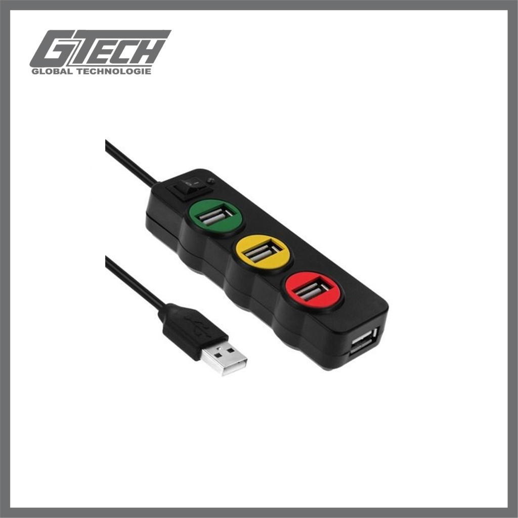 HUB USB 4 PORTS AVEC INTERRUPTEUR